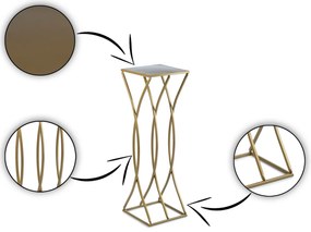 STOJAN NA KVETINÁČ TWIST 75X23X23 CM ZLATÁ