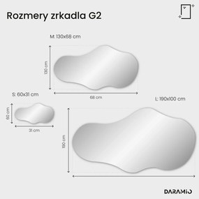 Atypické zrkadlo s LED osvetlením G2