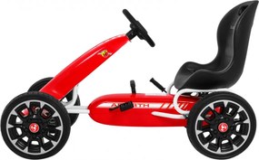 Ramiz Pedálová motokára ABARTH pre deti červená + EVA kolesá + ručná brzda + voľnobeh