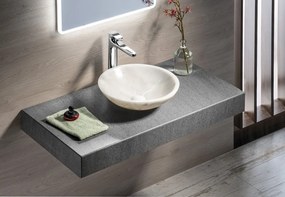 Sapho Sapho, BLOK kamenné umývadlo priemer 40cm, biely mramor, leštený, 2401-34