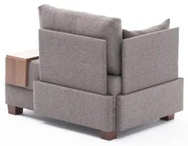 Rohové kreslo TULA, ľavé, hnedé