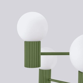 Luster Halo, 6x biele sklenené tienidlo, og