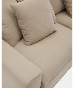 Béžová ľanová pohovka 340 cm Nora – Kave Home