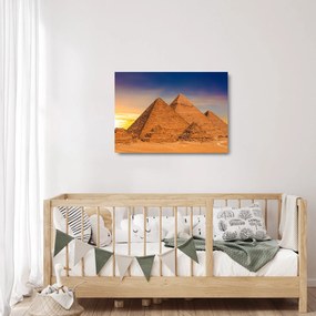 Sklenený obraz - Egyptské pyramídy (70x50 cm)