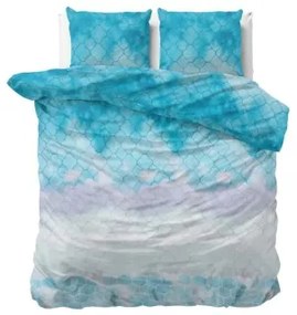 Sammer Vzorované obliečky na posteľ v modrej farbe 200x220 cm 8720105611803 200 x 220 cm