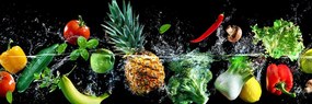 Obraz organické ovocie a zelenina Varianta: 120x40
