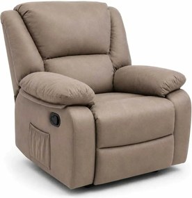 LuxuryForm DESIGN Televízne kreslo VELORA s polohovaním - Taupe