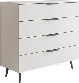 KOMODA MARION 2S KAŠMÍR ČIERNE ÚCHYTKY + NOŽIČKY LED 95 cm