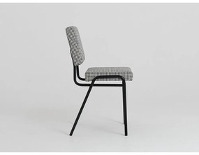 Bielo-čierna jedálenská stolička Simple - CustomForm