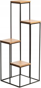 STOJAN NA KVETINÁČ KASKADA 110X40X40 CM ČIERNA/HNEDÁ