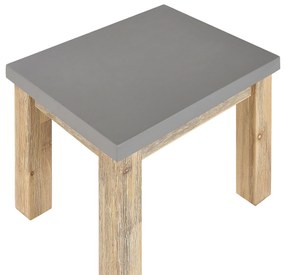 Záhradná stolička betón akáciové drevo sivá farba svetlé drevo OSTUNI Beliani