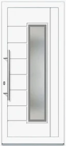 Solid Elements Vchodové dvere T054, 90 L, rozmer vr. zárubne: 1000 × 2100 mm, plast, ľavé, biele, presklené