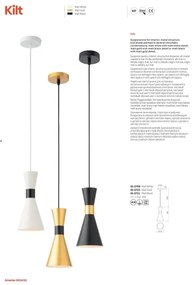 Redo 01-2709 - Luster na lanku KILT 1xE27/42W/230V pr. 12 cm biela