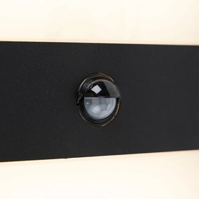 Vonkajšia nástenná lampa čierna IP44 vrátane LED s pohybovým senzorom - Dualy