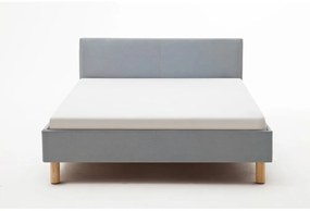 Modrosivá čalúnená jednolôžková posteľ 120x200 cm Lena – Meise Möbel