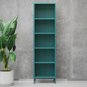 Knižnica do obývačky MARIO, 500 x 1800 x 350 mm, Modern: morská farba