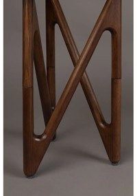 Okrúhly odkladací stolík so sklenenou doskou ø 40 cm Naia – Dutchbone