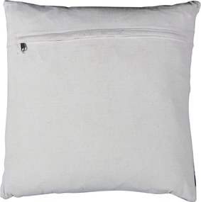 Bielo-čierny kožený vankúš s výrazným stehom Stitch Cow - 45*45*15cm