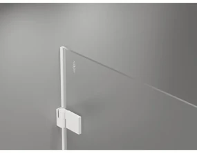 Mexen Lunar-B, výklopný sprchový kút ľavý 80 x 80 cm, 8mm číre sklo, biely profil, 832-080-080-20-00-L
