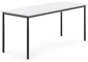 Stôl BORÅS, 1800x700x760 mm, laminát - biela, antracit