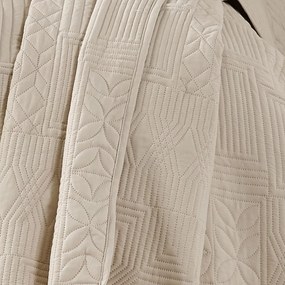 Béžový prešívaný pléd 220x230 cm Folkstone Geo – Catherine Lansfield