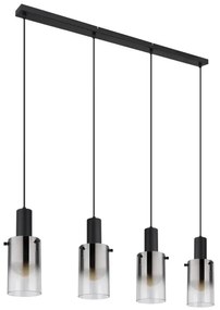 Globo 15907-4H - Luster na lanku FLORENTINA 4xE27/40W/230V čierna