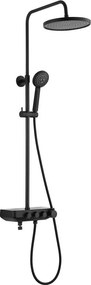 Aqualine FARRAO sprchový stĺp s batériou a napúšťaním, čierna mat SL450B