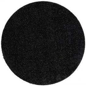 Kúpeľňový koberček SYNERGY glamour / lurex, čierny kruh