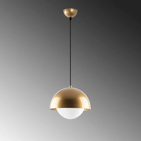 Závesné svietidlo v zlatej farbe so skleneným tienidlom ø 20 cm Camgoz – Opviq lights