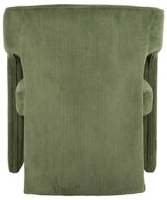 Zelené menčestrové kreslo Vigor – Leitmotiv