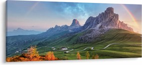 Obraz dúhy nad skaliskami (120x50 cm)