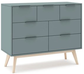Komoda sivozelená 120x83x40 cm Pisco – Marckeric