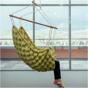 Modrosivé interiérové hojdacie kreslo Linda Vrňáková Swingy In