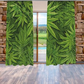 Závesy Cannabis (Rozmer: 140x250, Materiál: Interlock)