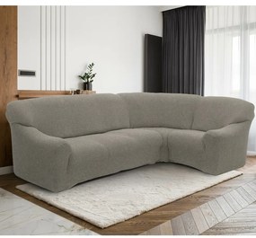 Forbyt Napínací poťah na rohovú sedačku Denia svetlosivá, 340 - 540 cm x 60 - 110 cm