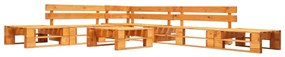 6-dielna záhradná sedacia súprava z paliet, drevo, medovo hnedá 277461