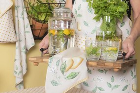 Bavlněná podložka pod hrnec s motivem citrónů Lemons & Leafs - 20*20 cm