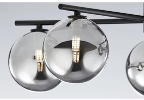 Jupiter 2048 - Prisadený luster PRATO 5xG9/14W/230V čierna/dýmovo sivá