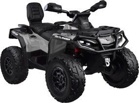 JOKOMISIADA Detská štvorkolka na akumulátor pre 2 osoby CAN-AM OUTLANDER 4x4 s LED panelom PA0326 sivá