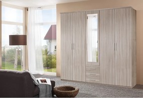 Šatníková skriňa Ben, 225 cm, dub sonoma