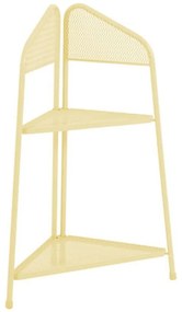 Žltá kovová rohová polica na balkón Garden Pleasure MWH, výška 100 cm