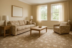 AladinWorld Expres, Metrážny koberec Libra 36, na mieru, šíře 4m,5m, hnedá, filc, chodba / predsieň