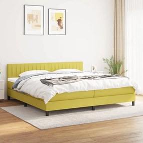 Boxspring posteľ s matracom zelená 200x200 cm látka 3140248