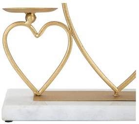 Svietnik v zlatej a bielej farbe Mauro Ferretti