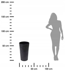 Kvetináč URBANIKA 57 cm čierny betón