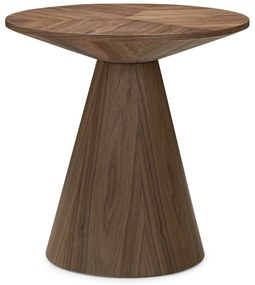 Kulatý odkládací stolek Ange 60 cm ořech