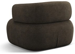 Hnedé kreslo z textílie bouclé Jenny – Micadoni Home