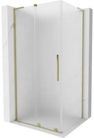 Mexen Velar L, sprchový kút s posuvnými dverami 120 x 90 cm, 8mm sklo námraza, zlatá lesklá, 871-120-090-33-50
