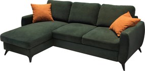 XXXLutz ROZKLADACIA ROHOVÁ SEDAČKA, kov, textil, kompozitné drevo, tmavozelená MID.YOU - Online Only obývacie izby - 000694010109
