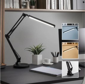 BRILAGI - LED stmievateľná stolová lampa 2v1 USB VARIO LED/14W/5V 3000-6000K čierna